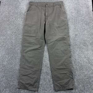 Carhartt Carpenter Pants Mens 36x32 Brown Ripstop Canvas Cargo Utility B324